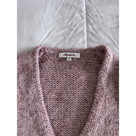 Madewell Beresford Wrap-Front Pullover Sweater Pink Oversized Women's Size XXS - Picture 4 of 8
